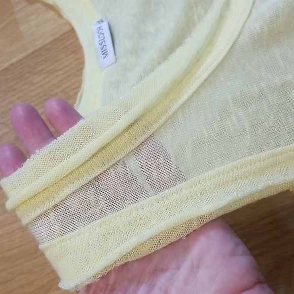 Misslook yellow cotton slub tank top XL EUC - Picture 6 of 8